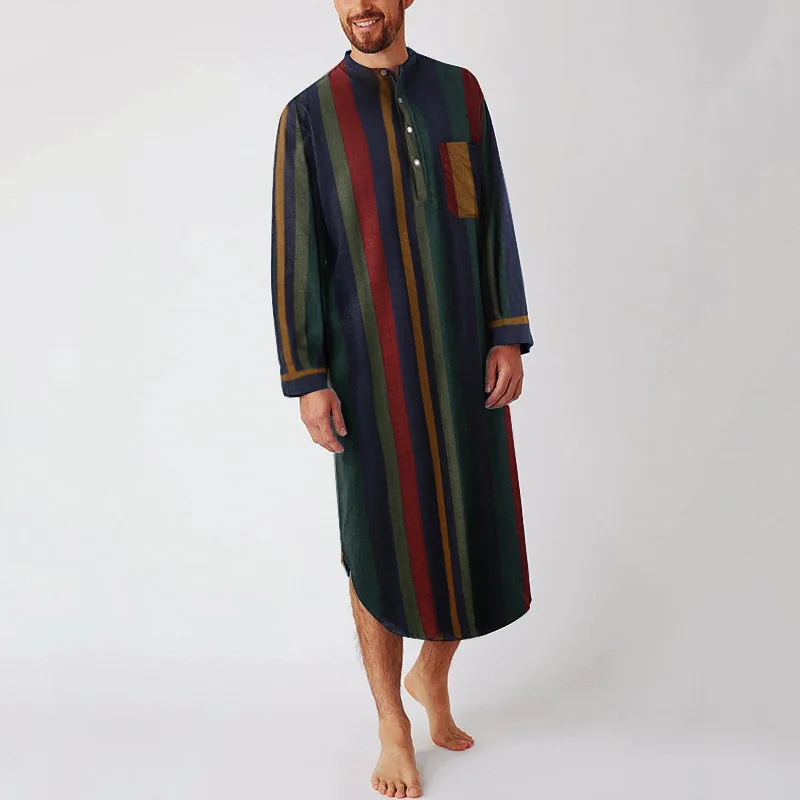 

Muslim Men Clothing Kaftan Robes Pakistan Traditional Long Sleeves Middle East Thobe Kurta Arab Abaya Turkish Dress Dubai Islam