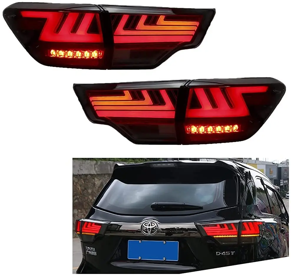 

LED Tail Lights For Toyota Highlander 2015-2020 Start Up Animation Sequential Indicator Rear Lamp Assembly