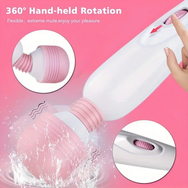 AV Stick Vibrator Stimulator 1pc Handheld Massage Wand USB Rechargeable Adult Sex Toys for Women and Couples