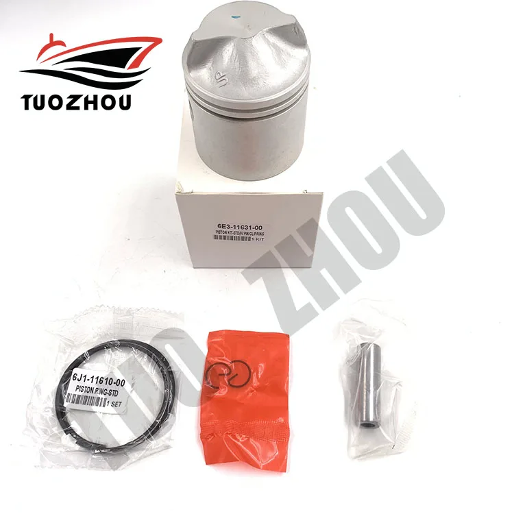 

6E3-11631 Piston Set Std For Yamaha Outboard Motor Parts 5HP 2T 54MM 6E3-11631-00-98 Powertec Seapro 6E3-11631-00