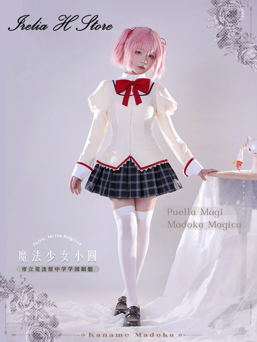 

Irelia H Store Puella Magi Madoka Magica Anime Cosplay Kaname Madoka Cosplay Costume women Kaname Madoka JK unifrom Dr