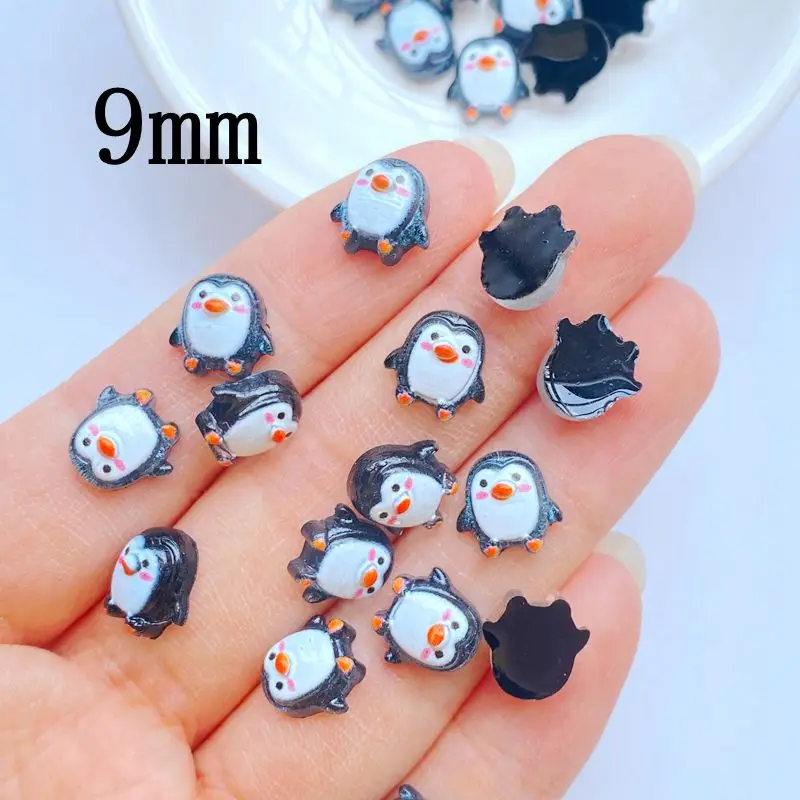 50pcs 9mm Resin Mini Penguin Series Flat back Stone Figurines DIY Wedding Scrapbook Manicure Accessories mini penguin figurines,resin crafts accessories,resin ornaments,resin crafts,miniature ornament,miniature figurines,ornament crafts