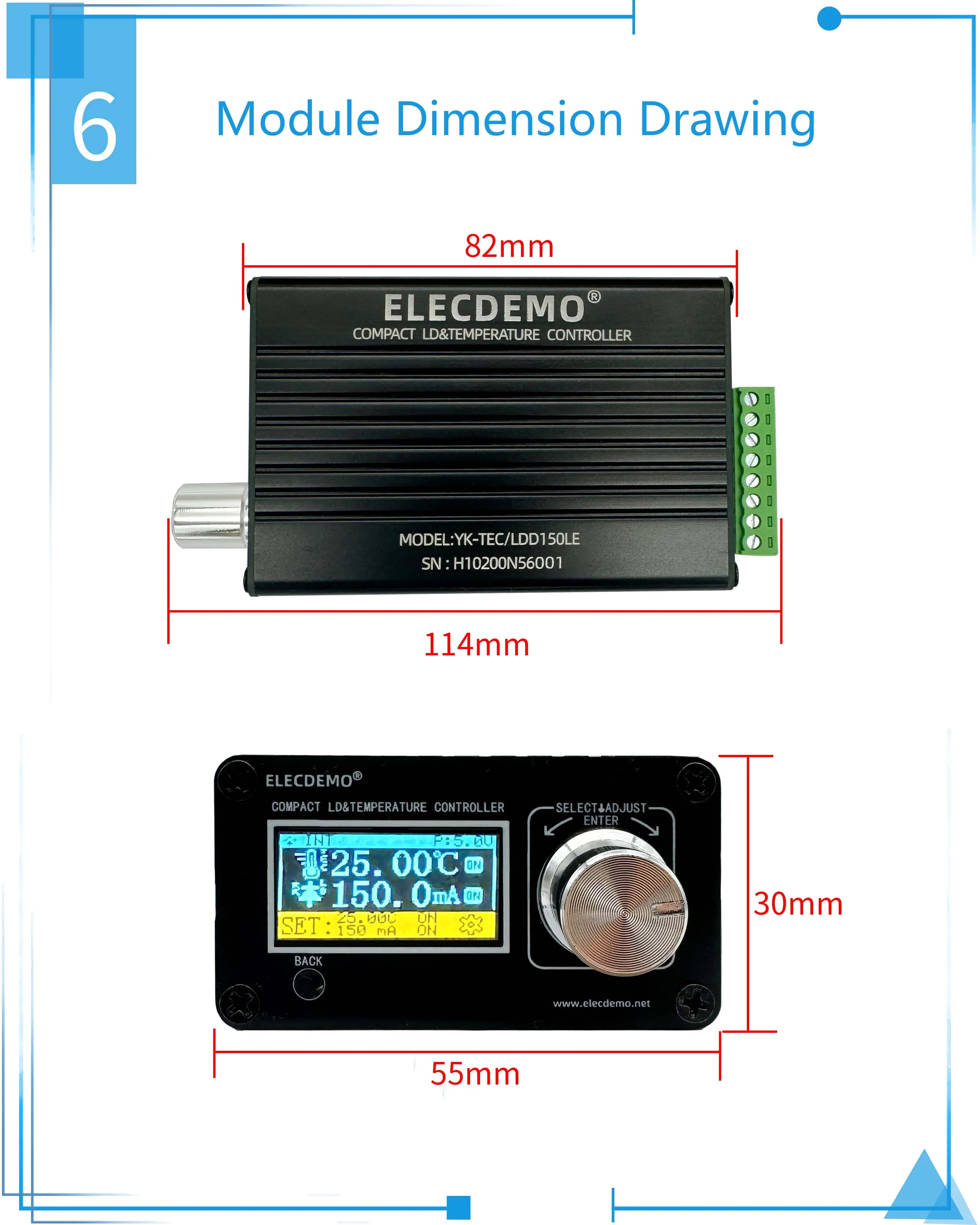 DFB diode laser driver module: butterfly constant temperature, wavelength stabil