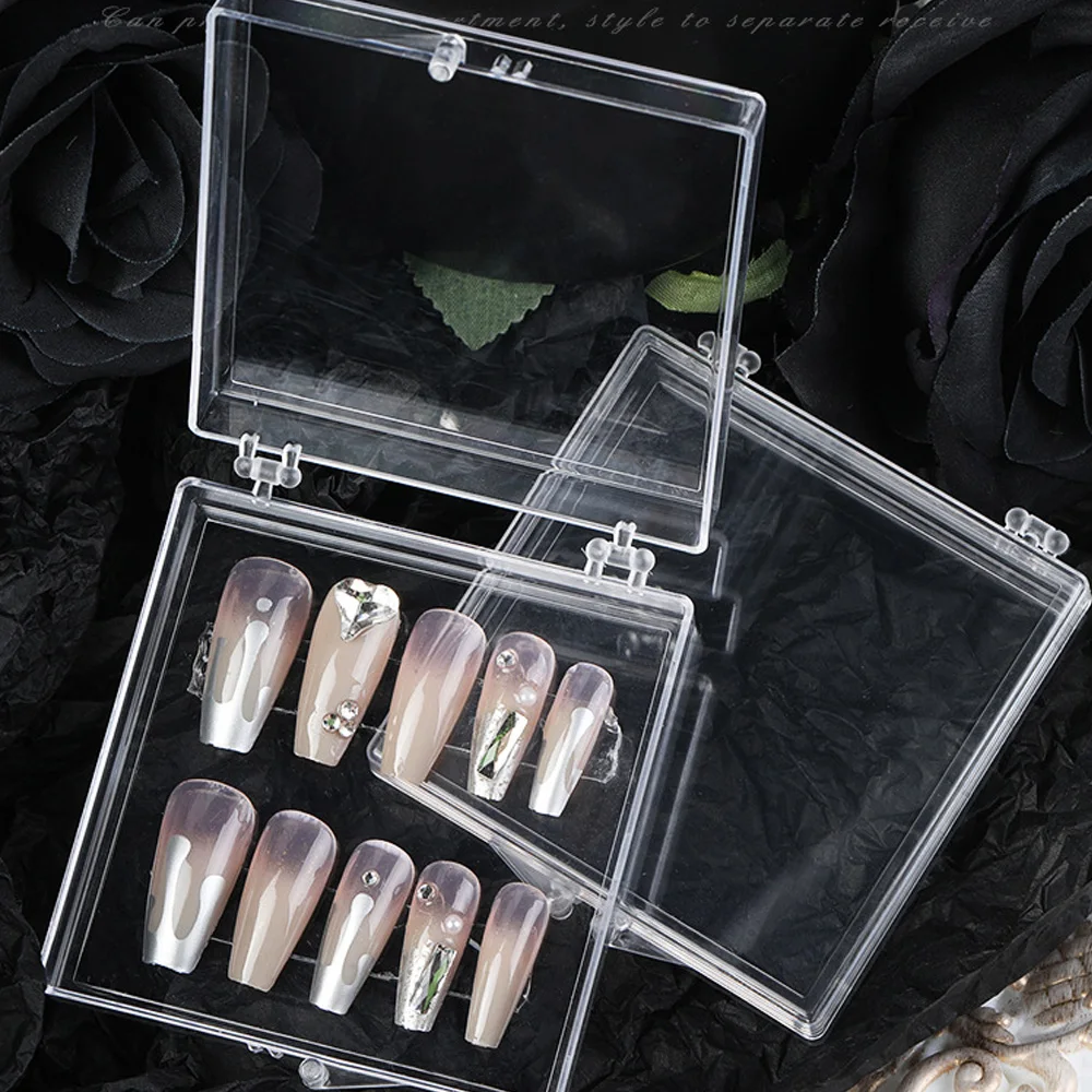 NailArtStorageBoxSquareDisplayBoardFlipBoxHolderWearingArmor