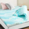 JHK 2-3 Inch Gel Memory Foam Mattress Topper Full Size Cooling Mattress Soft and Breathable Bed Topper School Bedroom Furniture 1