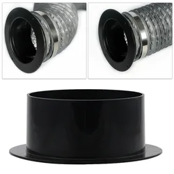 100/125/150mm Straight Pipe Flange Connector Ventilation Ducting Exhaust Pipe Connectors Air Outlet Exhaust Outlet Connector