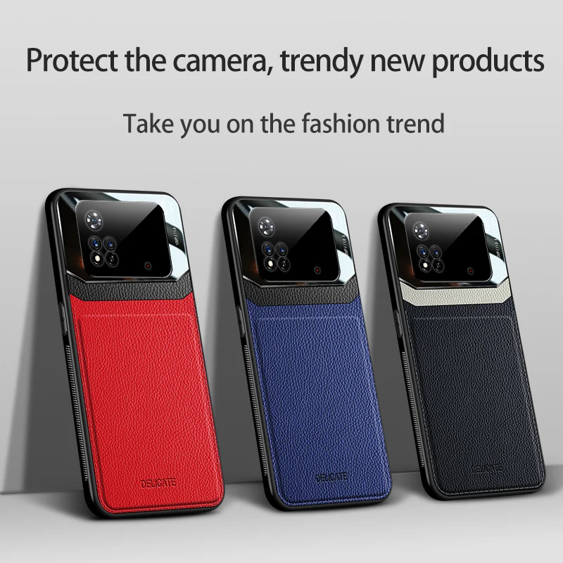 Custodia a mezza specchiatura per Xiaomi Poco M4 Pro (4G) Custodia in morbida pelle TPU per Xiaomi Poco M4 Pro 5G Custodia antiurto per telefono_voghion.com