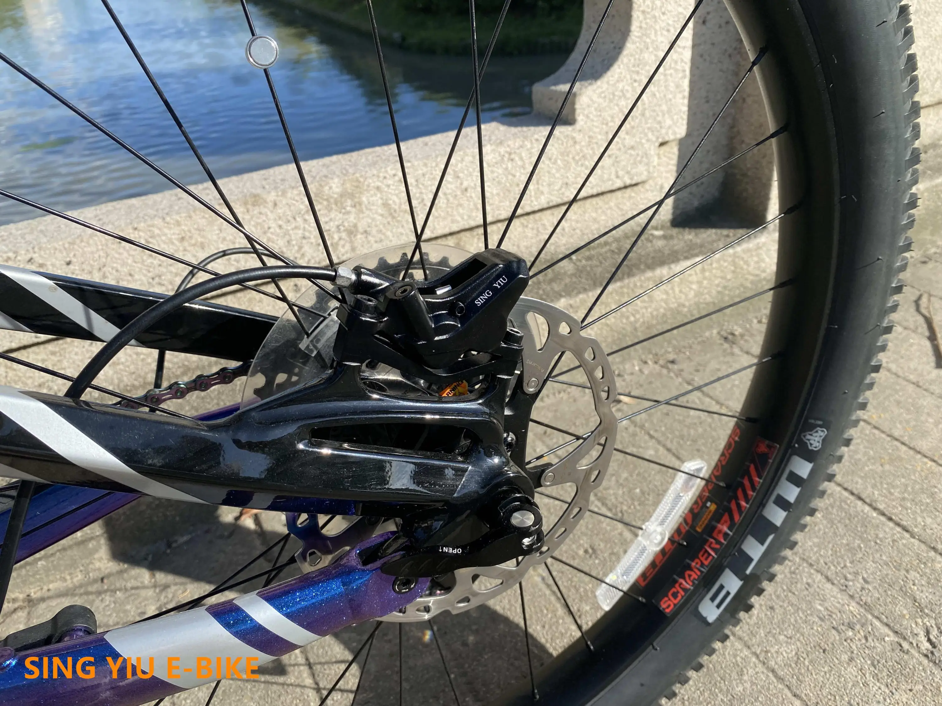Description Picture 6 of itemBafang Mid-mounted Motor Hydraulic Brake BBS0102HD M500 M600 M510 M620 Power-off Brake electric bicycle four-piston oil brake