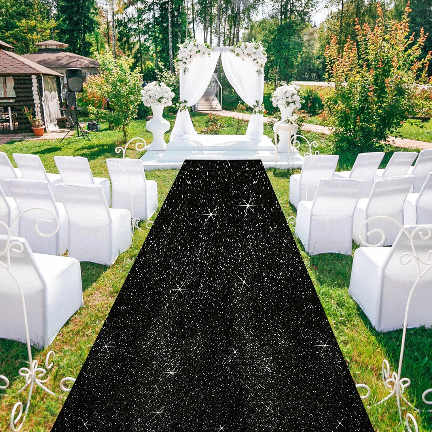 Wedding carpet Valentine's Day Red Carpet Corridor Runway Indoor and Outdoor Christmas Gratitude Decoration Halloween Personality Black Carpet