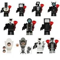 KDL828 Skibidi Toilet Mini Model Brick Suspended Toilet Man MOC Puzzle Assemble Action Figure Building BlocksToys Birthday Gifts 2