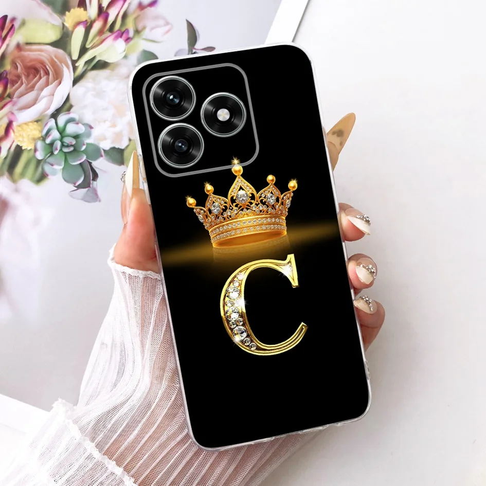 Luxury Crown Letters Soft Slim Silicone Phone Cover - Elegant Silicone Bumper Case