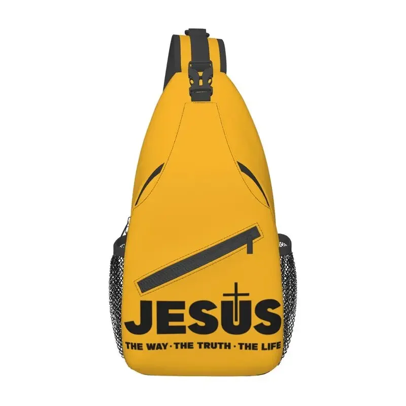 

Jesus Christ Way Truth The Life Sling Bag Religion Christian Faith Crossbody Chest Backpack Shoulder Daypack