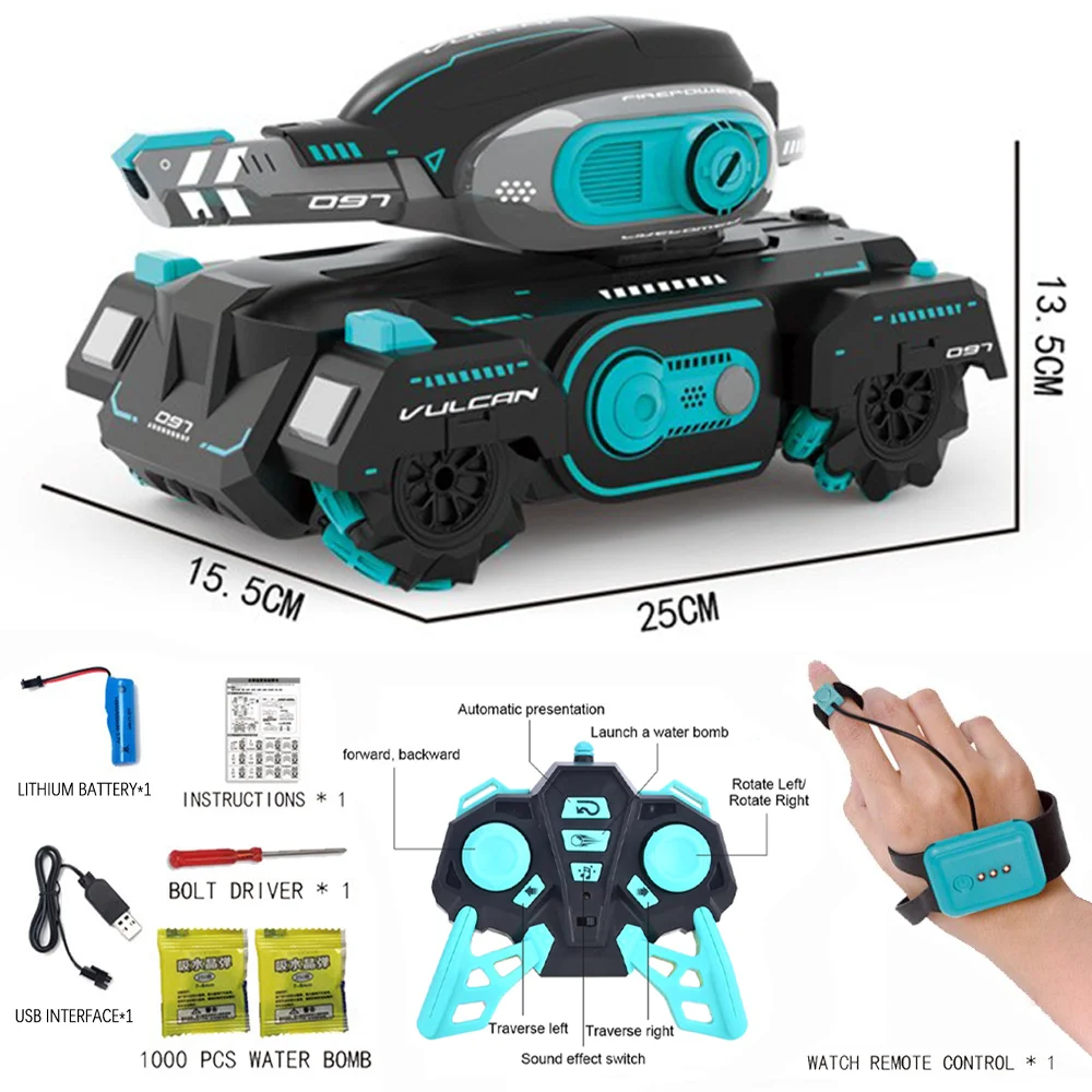 rc car hobby shop near me 4WD 9Channels2.4GHz RC Tank Can360°Rotation Remote Control Water Bomb Shooting Competitive Gesture Radio Sensing Children's Toys fastest rc car in the world