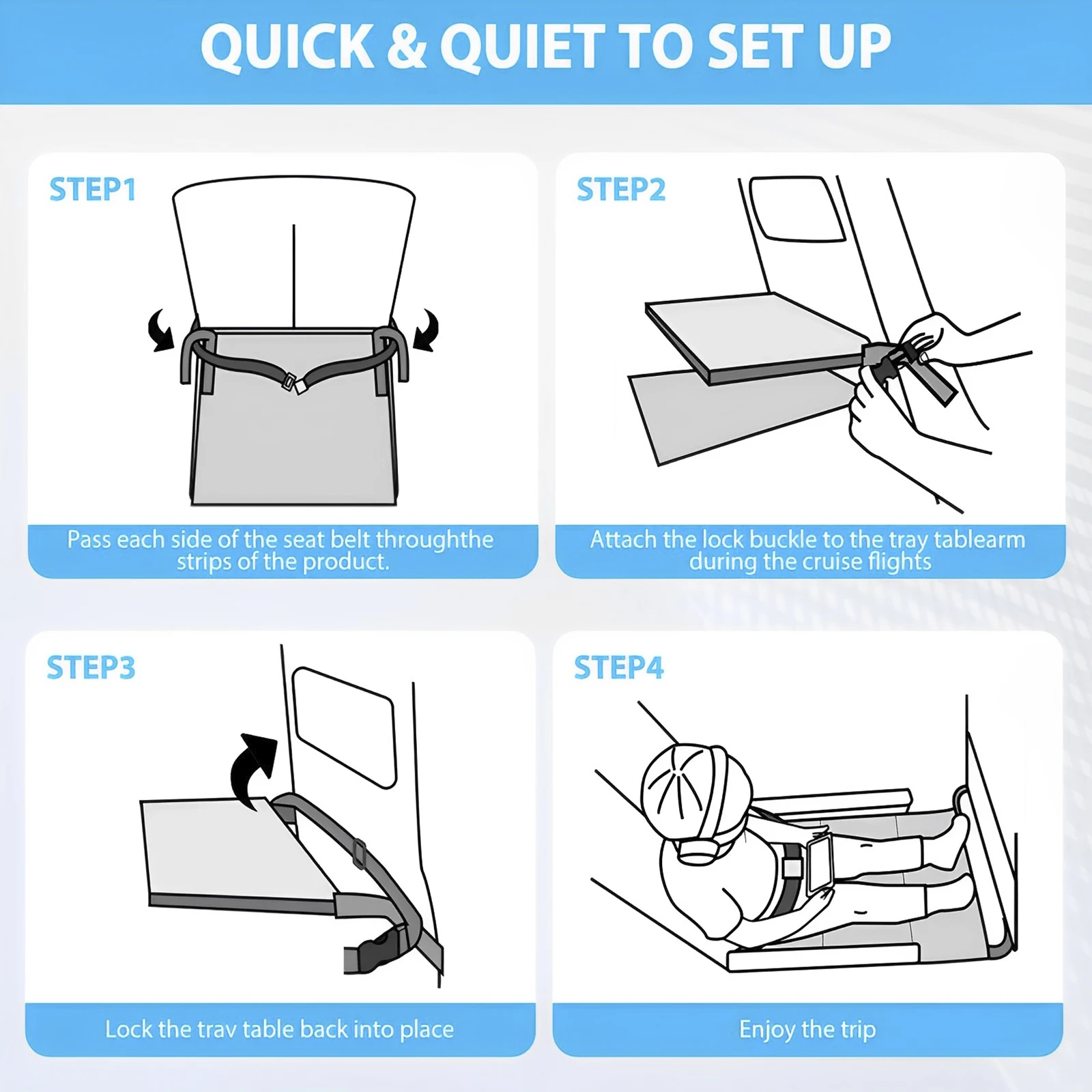 Kids Airplane Travel Bed 4