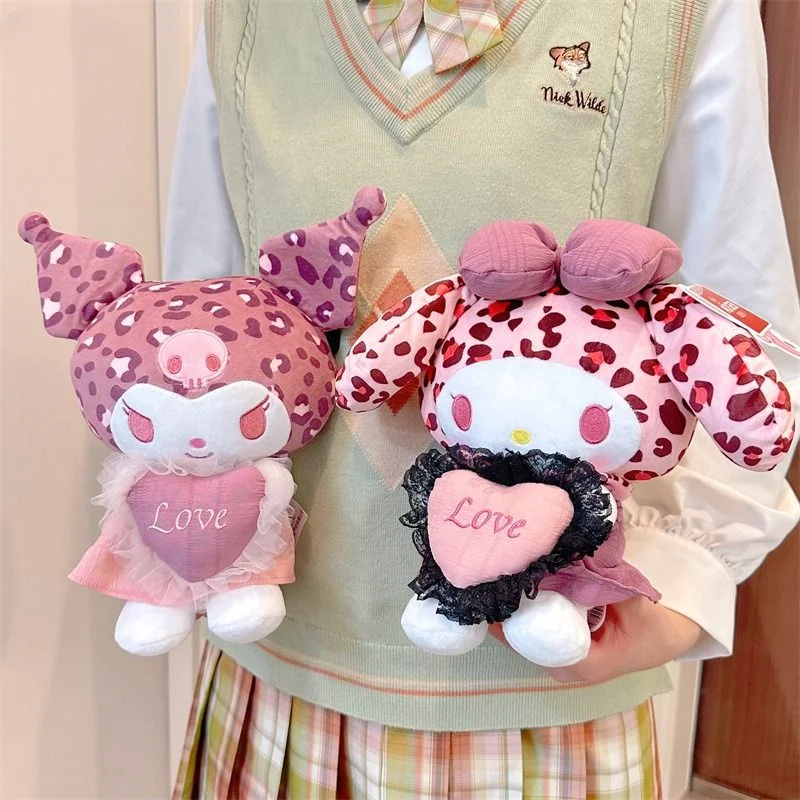 

Подлинная японская кукла Sanrio My Melody Kuromi с леопардовым принтом Любовь плюшевая игрушка кукла милые мягкие животные кавайные плюшевые