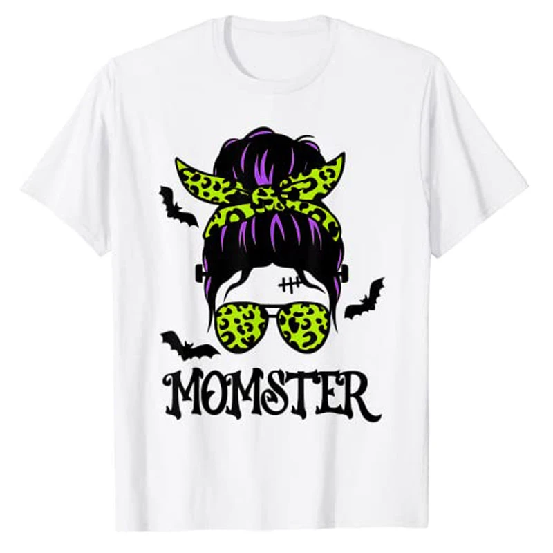 account lont Assimilatie Momster Shirt Womens Halloween Messy Bun Mom Ster Costume T-shirt Aesthetic  Clothes Gothic Style Mama Auntie Gift Idea - T-shirts - AliExpress