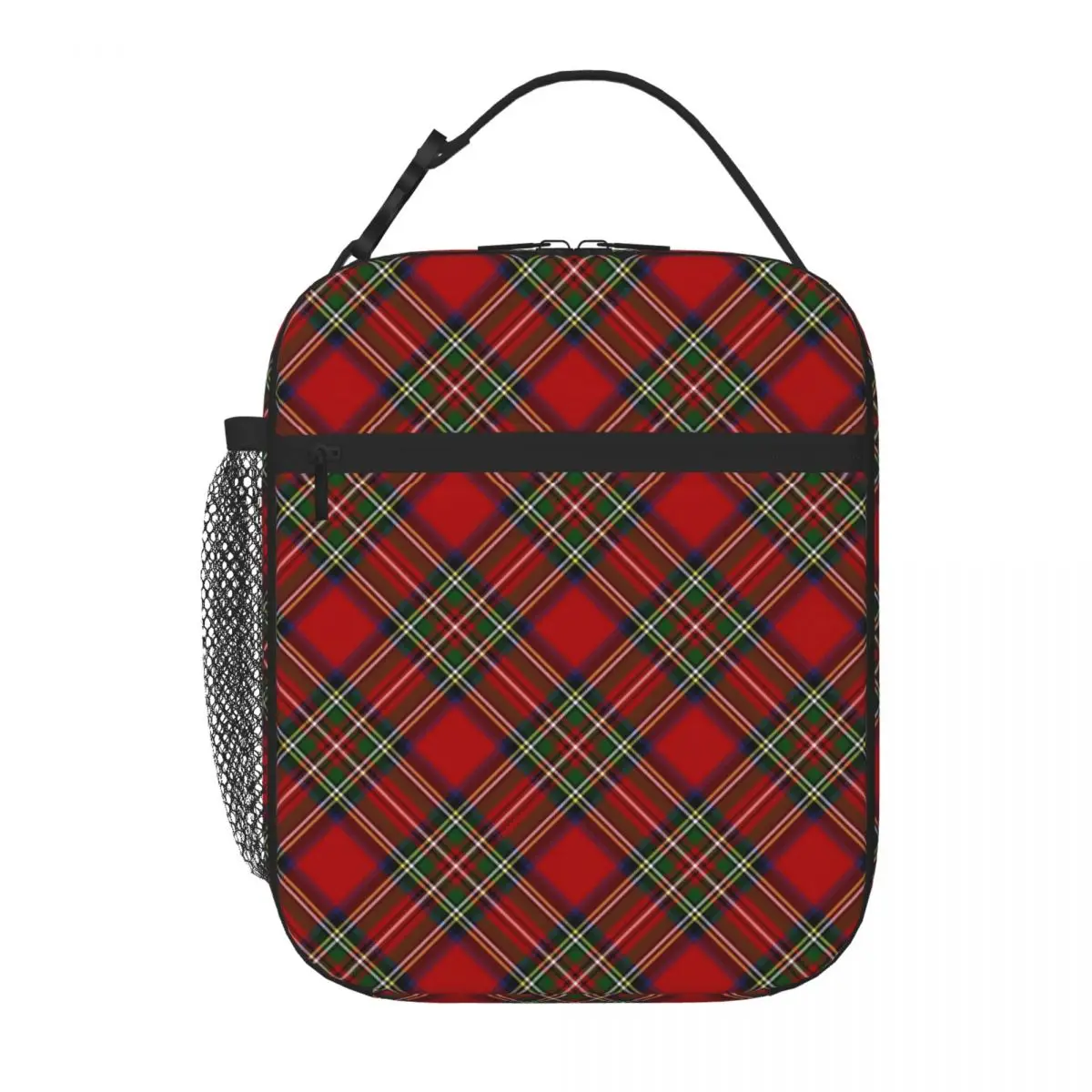 

Royal Stewart Tartan Cross Plaid Lunch Bags Insulated Bento Box Portable Lunch Tote Leakproof Picnic Bags Cooler Thermal Bag