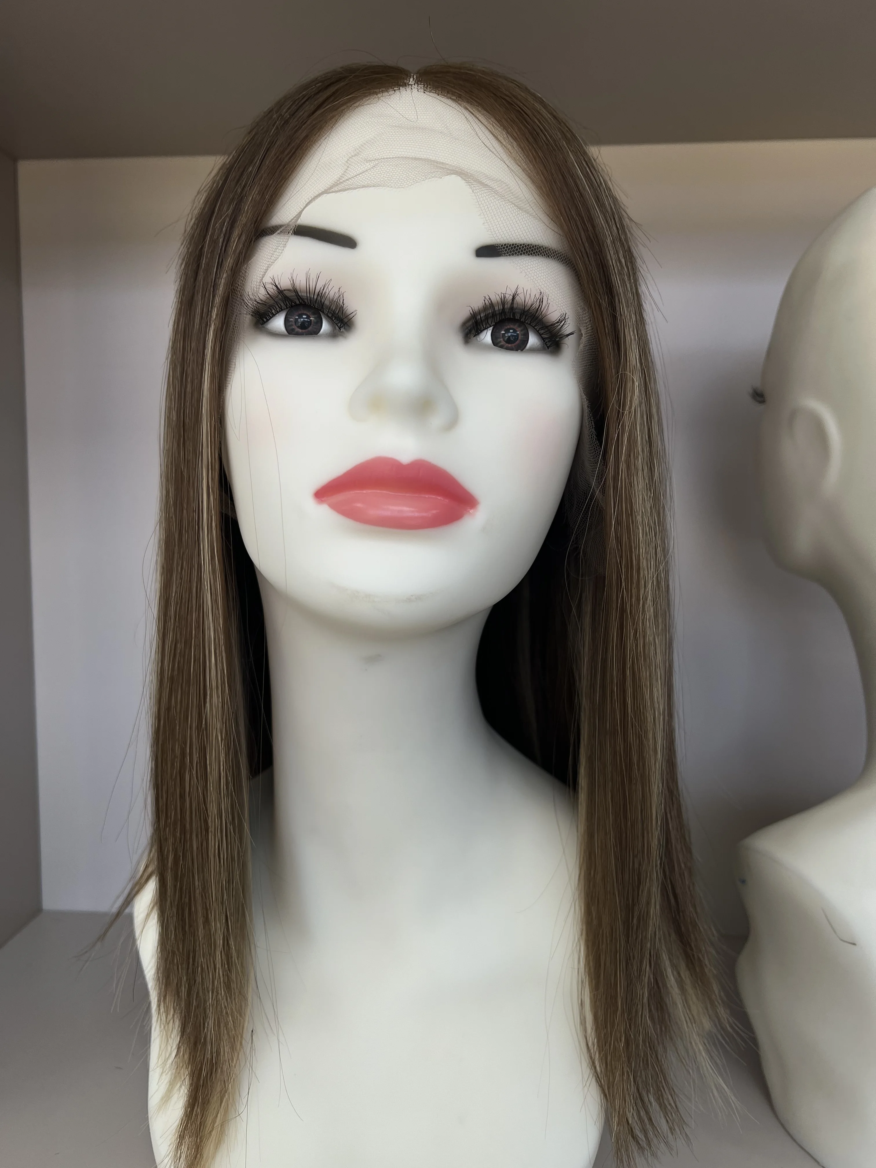 Tsingtaowigs jewish wigs kosher wigs G77 lace top with fabric 16inches