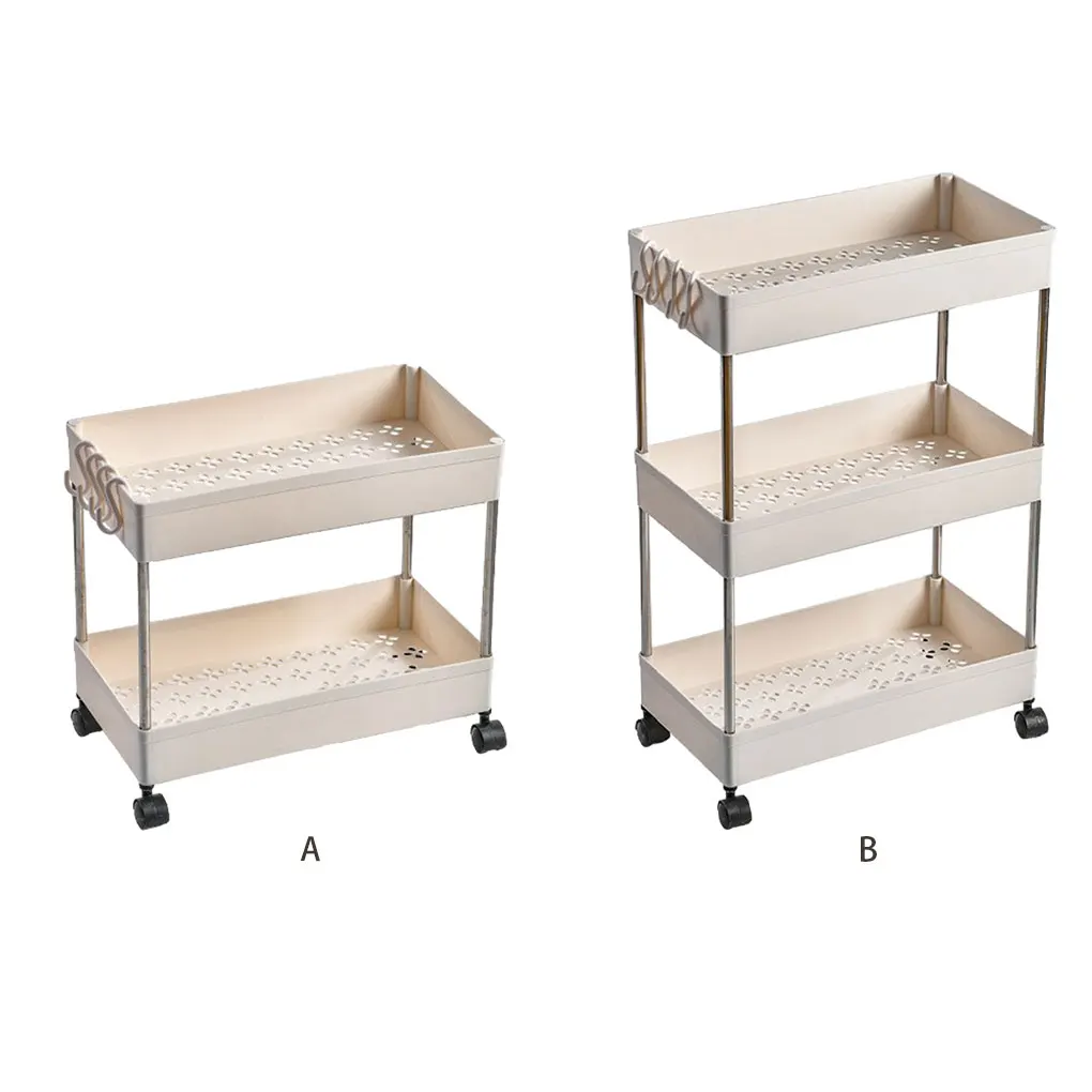 

Kitchen Organizer Trolley Well Organized Exquisite Appearance Sturdy And Durable Wide Application white two/three layer