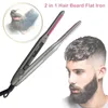 Professional 2 in 1 Hair Straightener Curling Iron Ceramic Hair Curler Pencil Flat Iron for Short Hair Beard Straightener 1