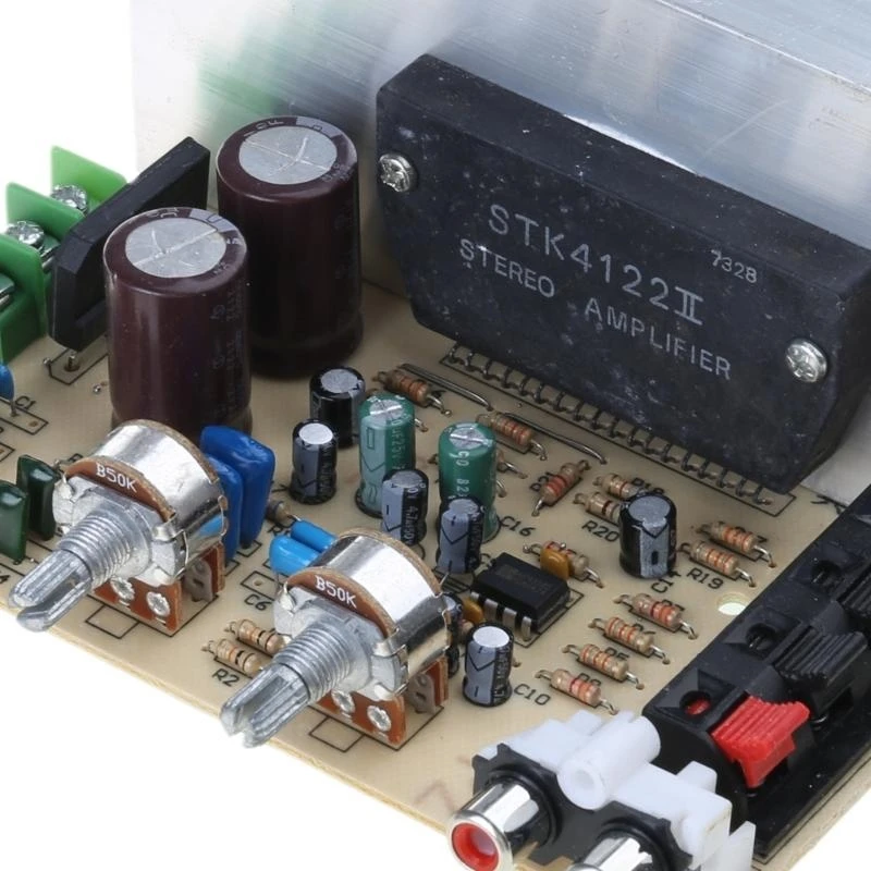 DX-0408 2.0 채널 스테레오 파워 앰프 보드 더블 AC15V-18V 50W 50W 50W 두꺼운 필름 시리즈 앰프 스피커 모듈