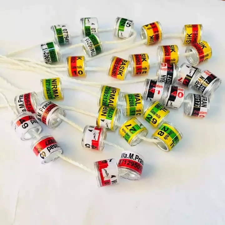Bird Foot Rings FCI Supplier Metal Bands Canary Pigeon Foot Ring Aluminium Plastic Bird Rings