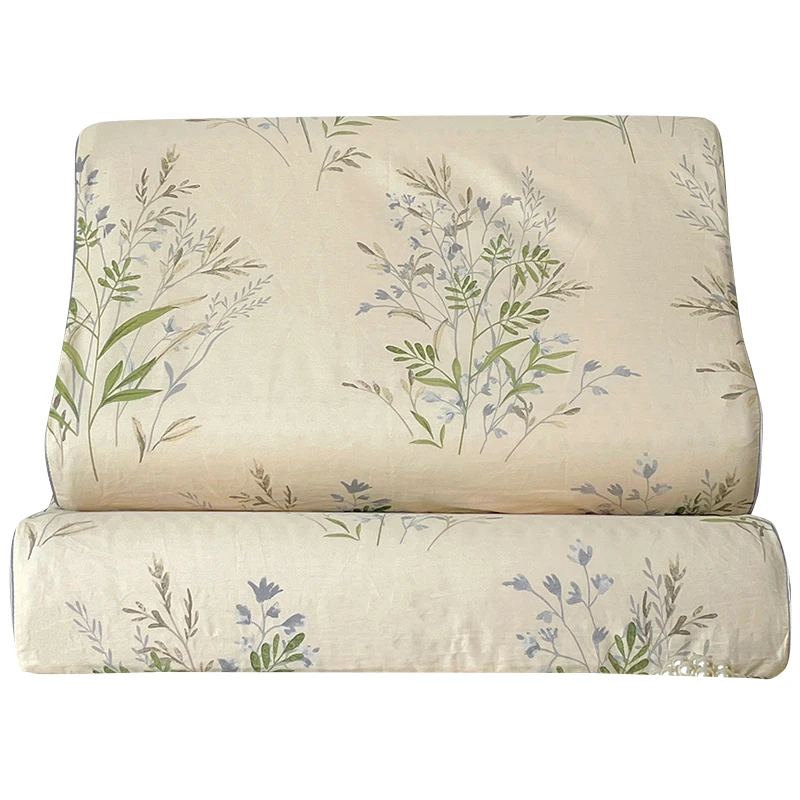 

plain color pure cotton pillowcase 1 Pair 40x60cm/30×50cm floral printed pillow cover for latex pillow