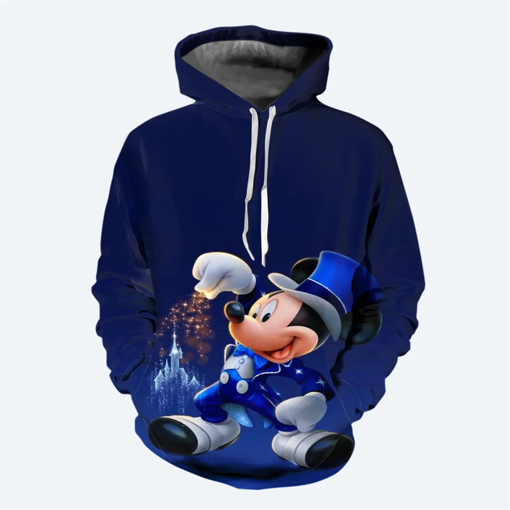 thumbnail image 1 of Sudadera con capucha de dibujos animados de Disney para hombre con estampado 3D de Mickey Minnie, sudadera con capucha para niños, suéter informal de moda, 1 of 5