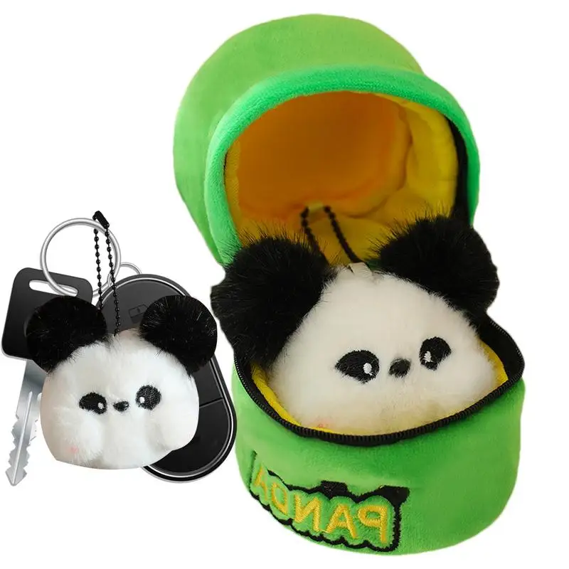 

Plush Keychain Cute Animals Tube Keyring Keychains Pendant Souvenir Attaches To Bag Purse Wallet Panda Lovers