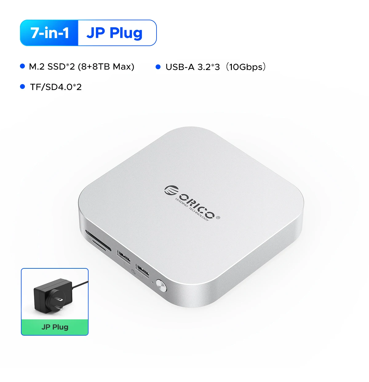 Macデスクトップ ORICO MiniLink M2SSD X2 RAID USB4 40Gbps ORICO MiniLink 40Gbps One-Stop Storage and Dock
