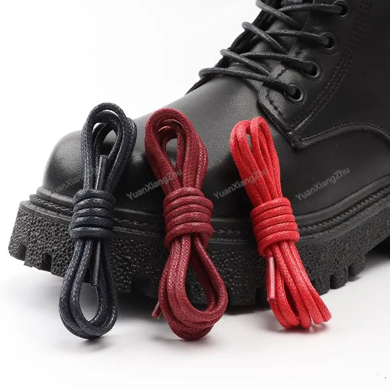 Round Shoelaces Work Boot Laces Amazon Cotton Waxed Shoelaces