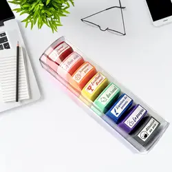 8Pcs Kids Stamps Set Homework Children's Day Gift Birthday Gift Assorted Stamps for Letter Home Card Making Classroom Kids