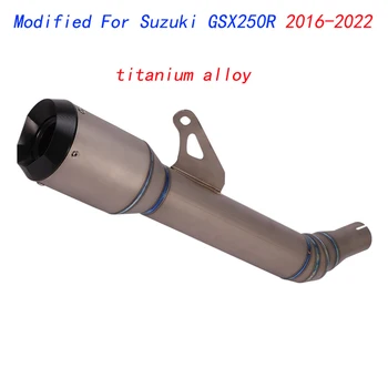 Escape Motorcycle Middle Connect Pipe And Exhaust Muffler Titanium Alloy Exhaust System For Suzuki GSX250R 2016-2022