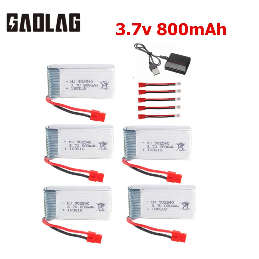 USB-Mehrfachladegerät mit wiederaufladbaren Akkus - Set mit 1 bis 5 Akkus