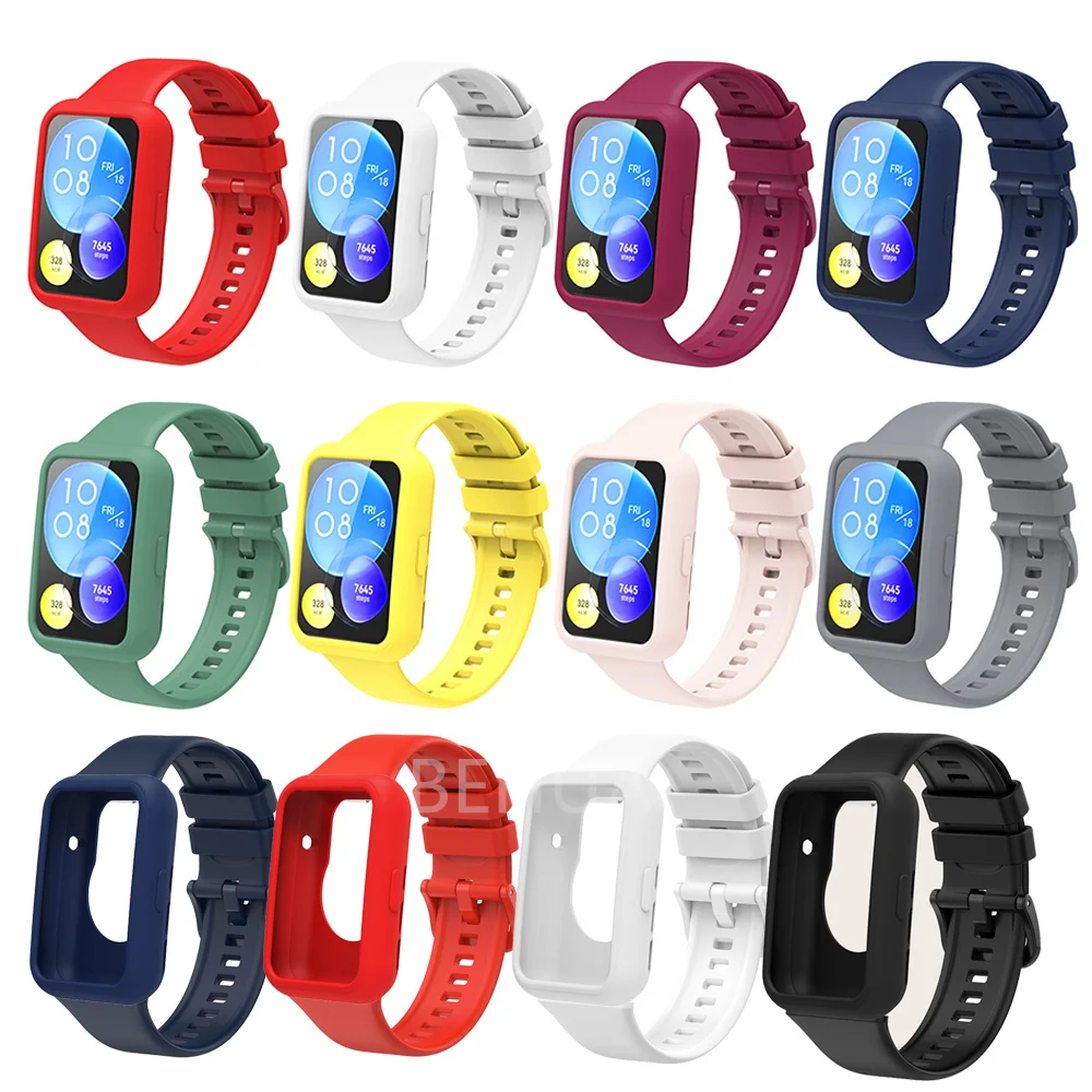 

Силиконовый ремешок для Huawei Watch Fit 2, браслет для смарт-часов Huawei Fit2 Active, ремешок для наручных часов и аксессуары для корпуса