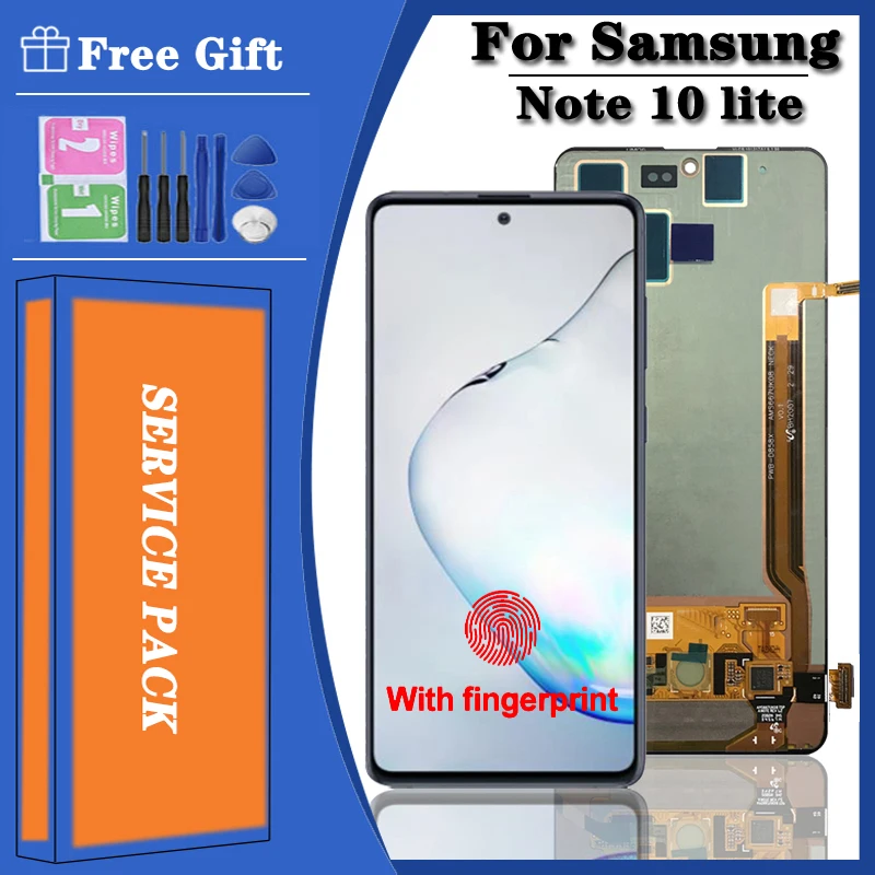 

6.7''Super AMOLED LCD For Samsung Note 10 lite Lcd N770F/DS N770F/DSM LCD Display With Touch Screen Digitizer