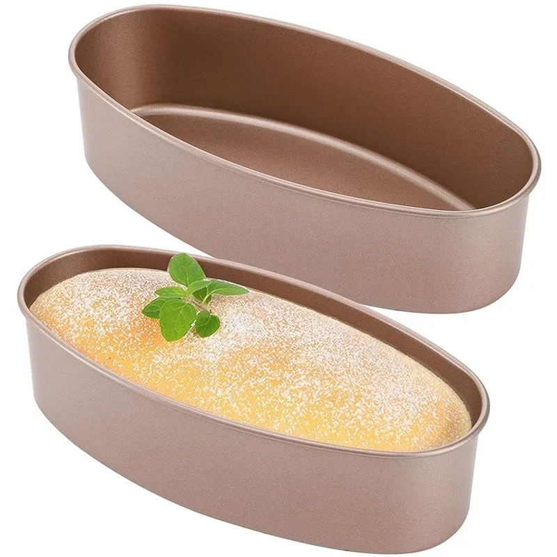 Baking Tools 23CM Oval Nonstick Pans Carbon Steel Cake Mold Cheesecake Bread Loaf Pan Baking Mould Pie Tin Tray