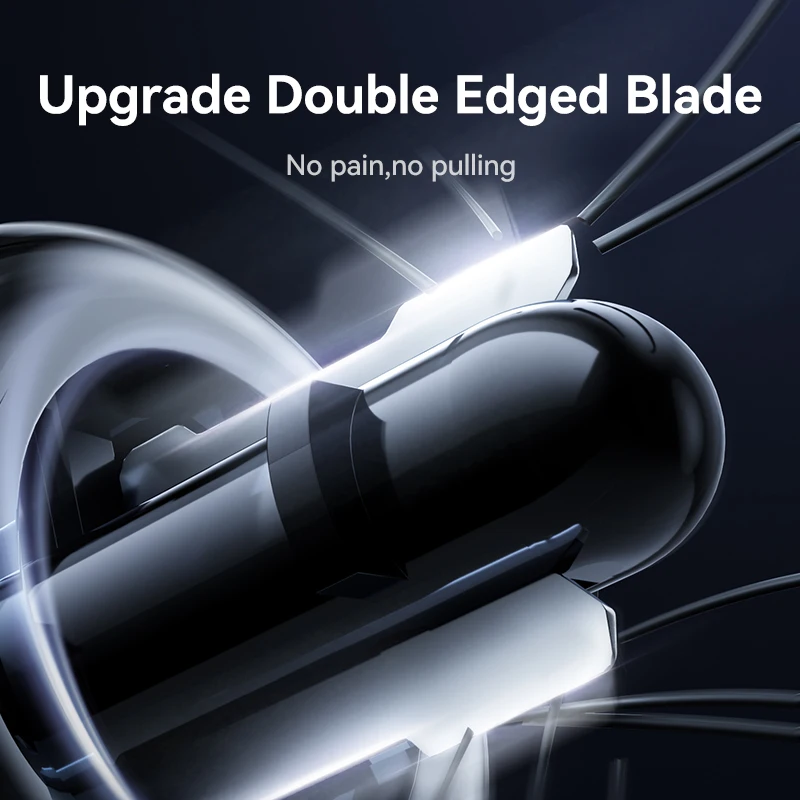 JOYROOM IPX7 Waterproof Ear and Nose Hair Trimmer Rechargeable Painless Eyebrow Nose Hair Clipper for Men Women Dual Edge Blades 2