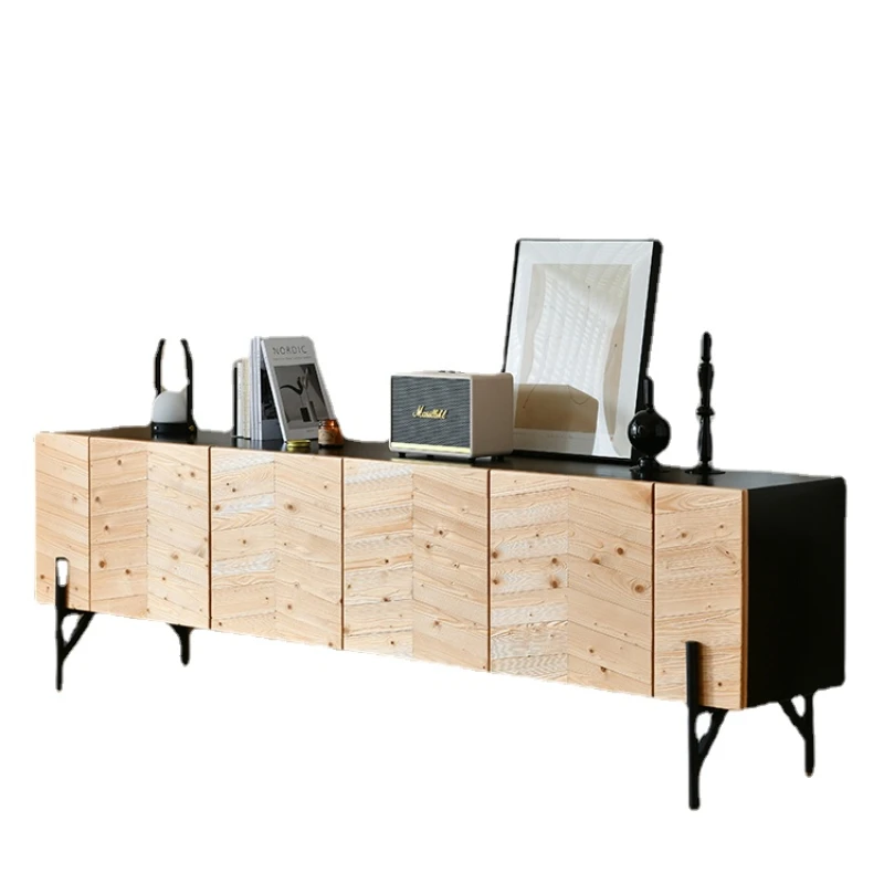 

Pqf TV Cabinet Solid Wood Mosaic Locker Modern High Side Cabinet