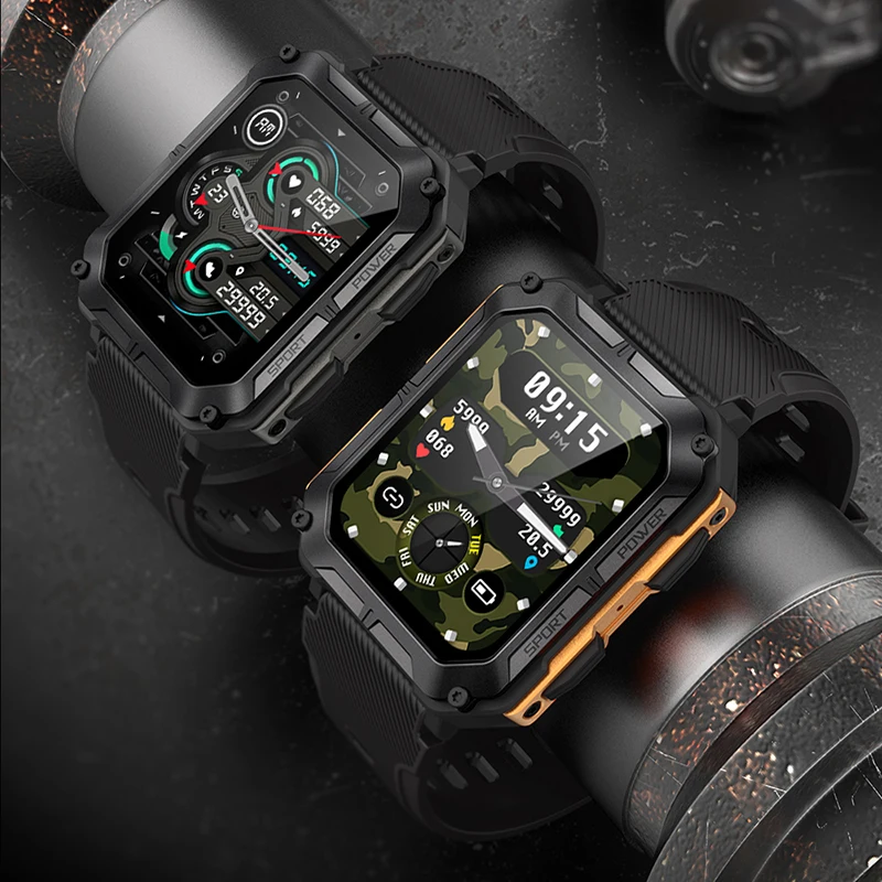 Military Smart Watch Men Waterproof IP68 BT Call Fitness Tracker 123 Sports Intelligent Wirst Smartwatch for Android Phone 2023