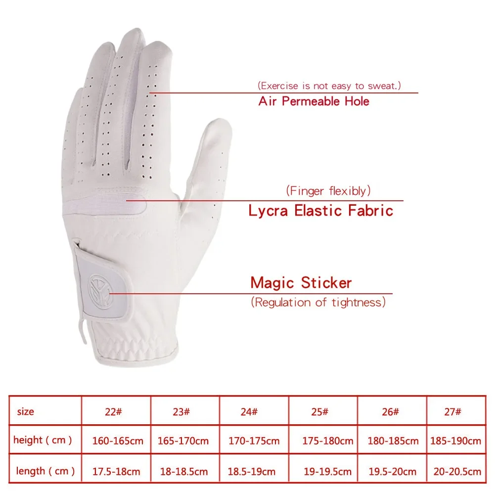 1Pc Left Right Hand Men’s Golf Glove Anti-Slip Nanoscale Cloth With Breathable Airhole,Fits For All Weather love golf 6