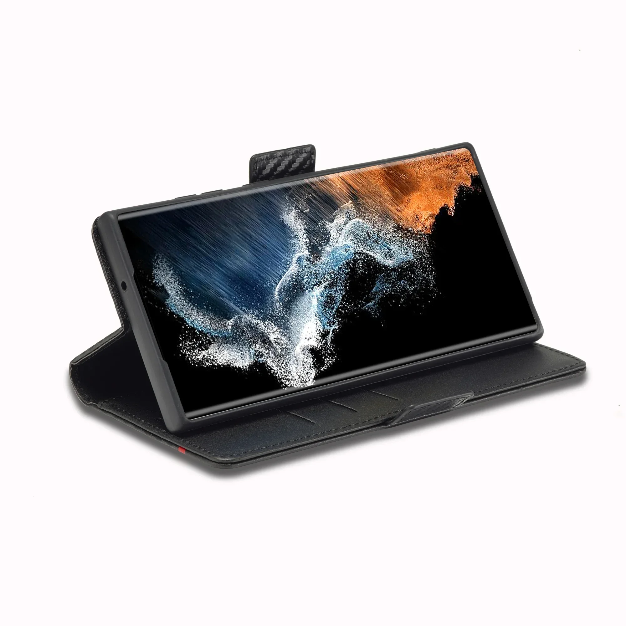 Premium Magnetic Leather Wallet Phone Case with Card Slot and Book Cover Design