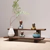 Paulownia Purple Sand Pot Storage Shelves Solid Wood Chinese Desktop Ornament Dish Rack for Tea Set Cup Holder 4