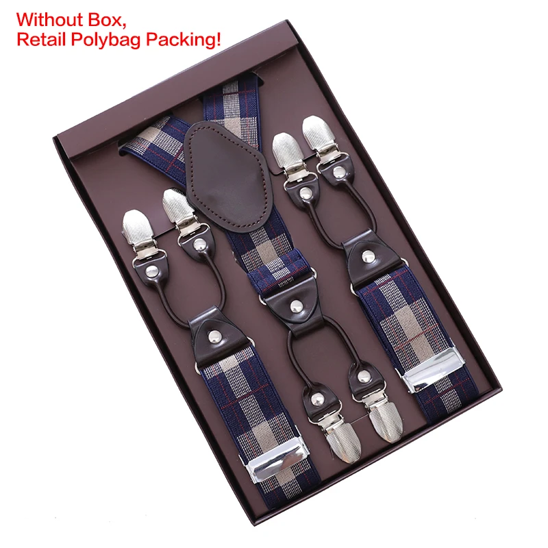 Bretelles Homme Avec 6 Clips Extra R&eacute;sistants &Eacute;lastique En Forme De Y