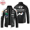 Hyundai N Racing LOGOpu Leather Men's Jacket WRS Rally Hyundai N Team Uniform 1