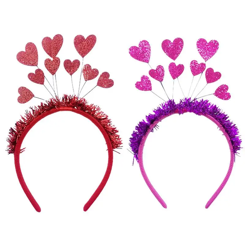 

Heart Headband Valentine's Day Headwear Atmosphere Dress Up Holiday Ornament Creative Small Gifts for girlfriend cute beauty
