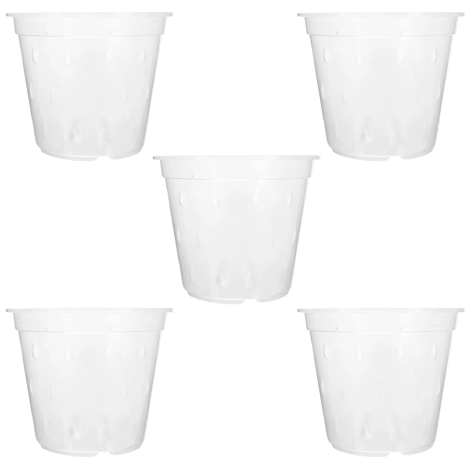 

5 Pcs Small Orchid Pot Phalaenopsis Nursery Cup Pots for Plants Planter Indoor Plastic Clear