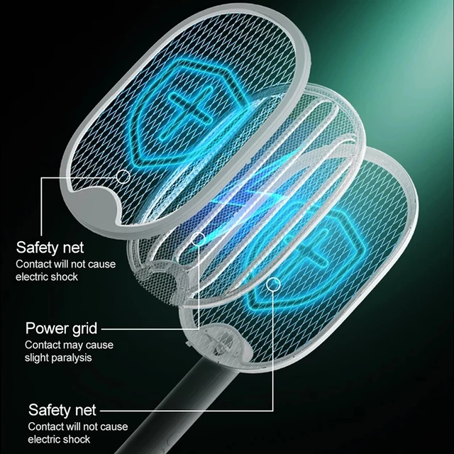 Elektromos Szúnyog Swatter Kézi Forgatható Szúnyoggyilkos Lámpa Összecsukható Uv Könnyű Hiba Zapper Wallmounted Töltő Légy - Image 3