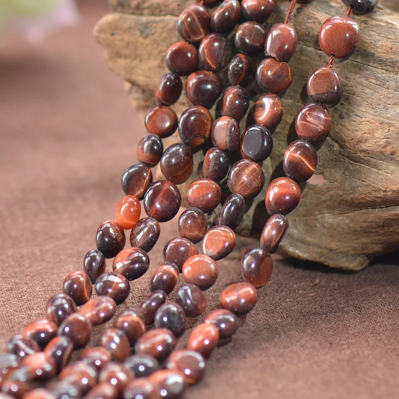 

Joanlyn Natural Red Tiger's Eye Beads Irregular Shape NOT Dyed 2 sizes to choose 15 Inch Strand TE53