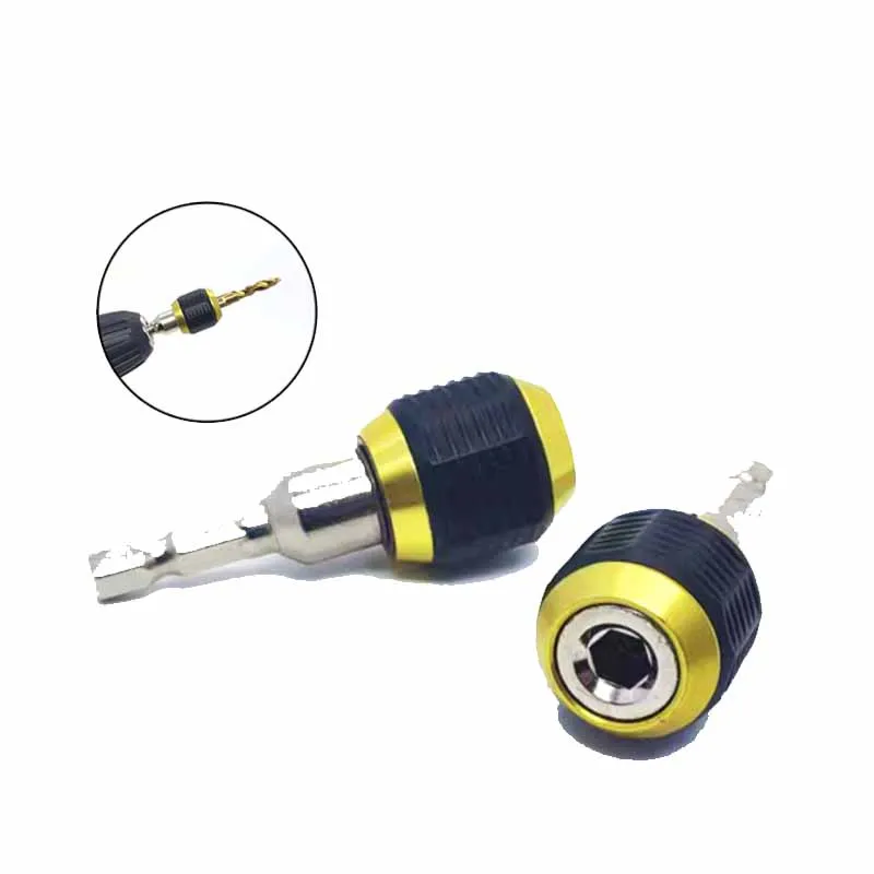 Universal Quick Self-locking Connector Screwdriver Drill Bit Extension Rod Holder Adaptor Convector 1/4\'\' Hex Shank Pop-up Arbor